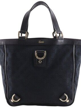 Gucci Abbey Tote GG Canvas Black Handbag